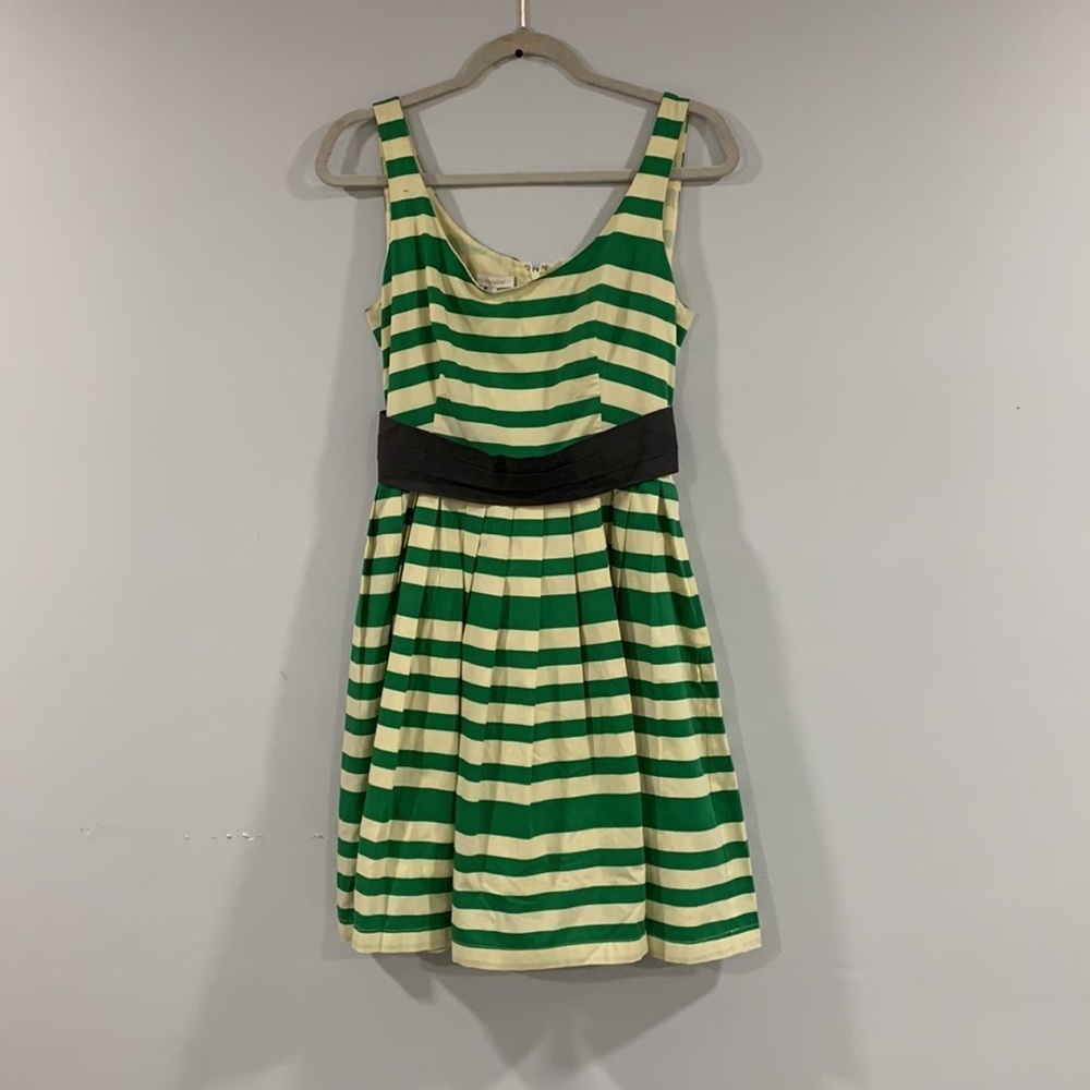 Anthropologie Corey Lynn Calter green striped tank summer spring midi size 8 - Picture 3 of 8
